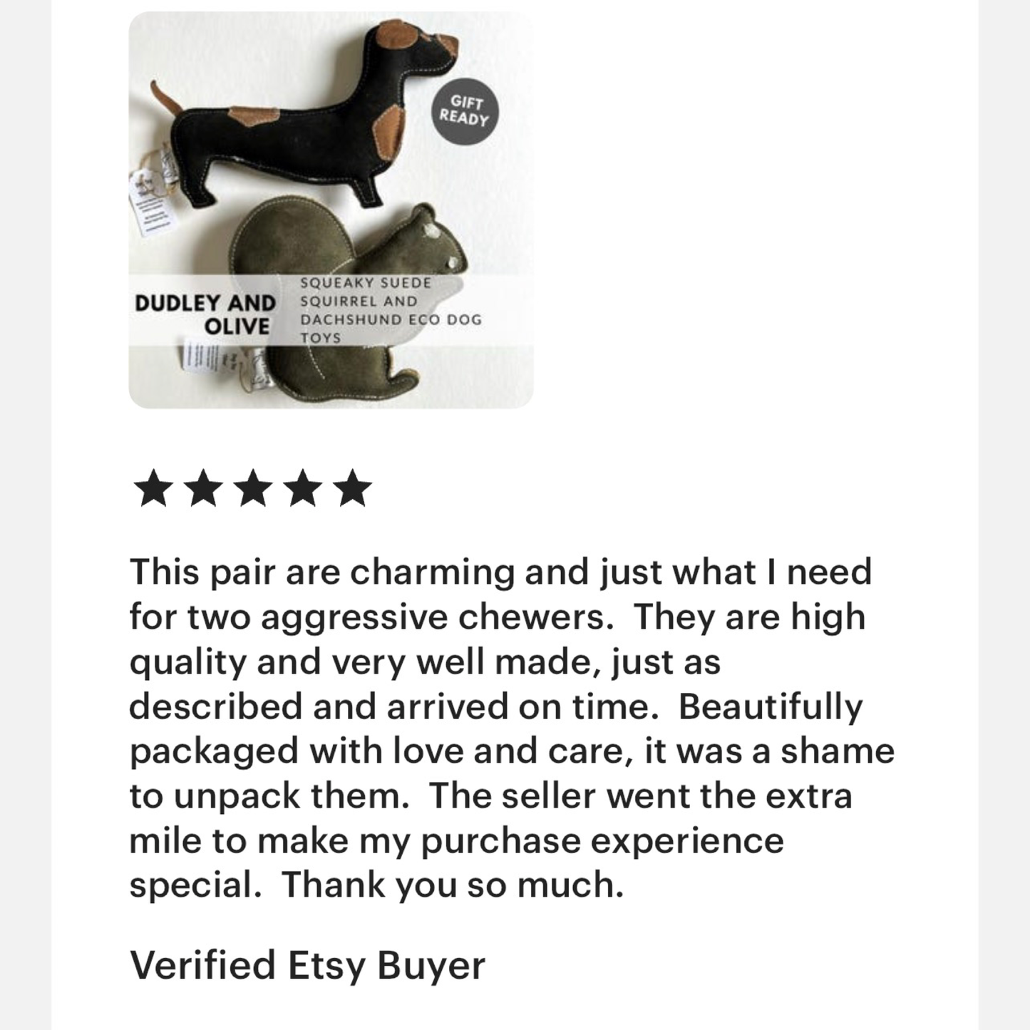 Squeaky Suede Dachshund ‘Dudley’
