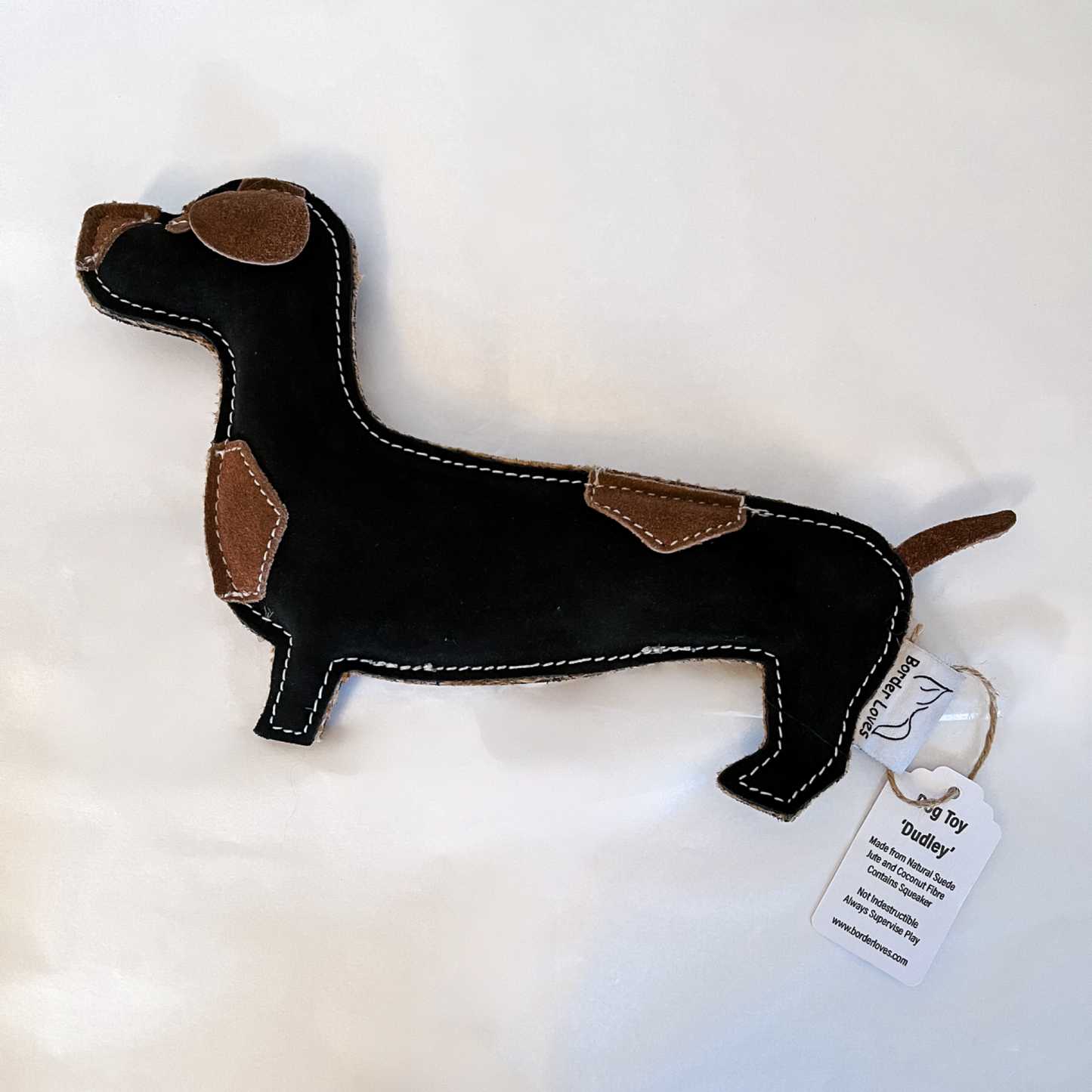 Squeaky Suede Dachshund ‘Dudley’