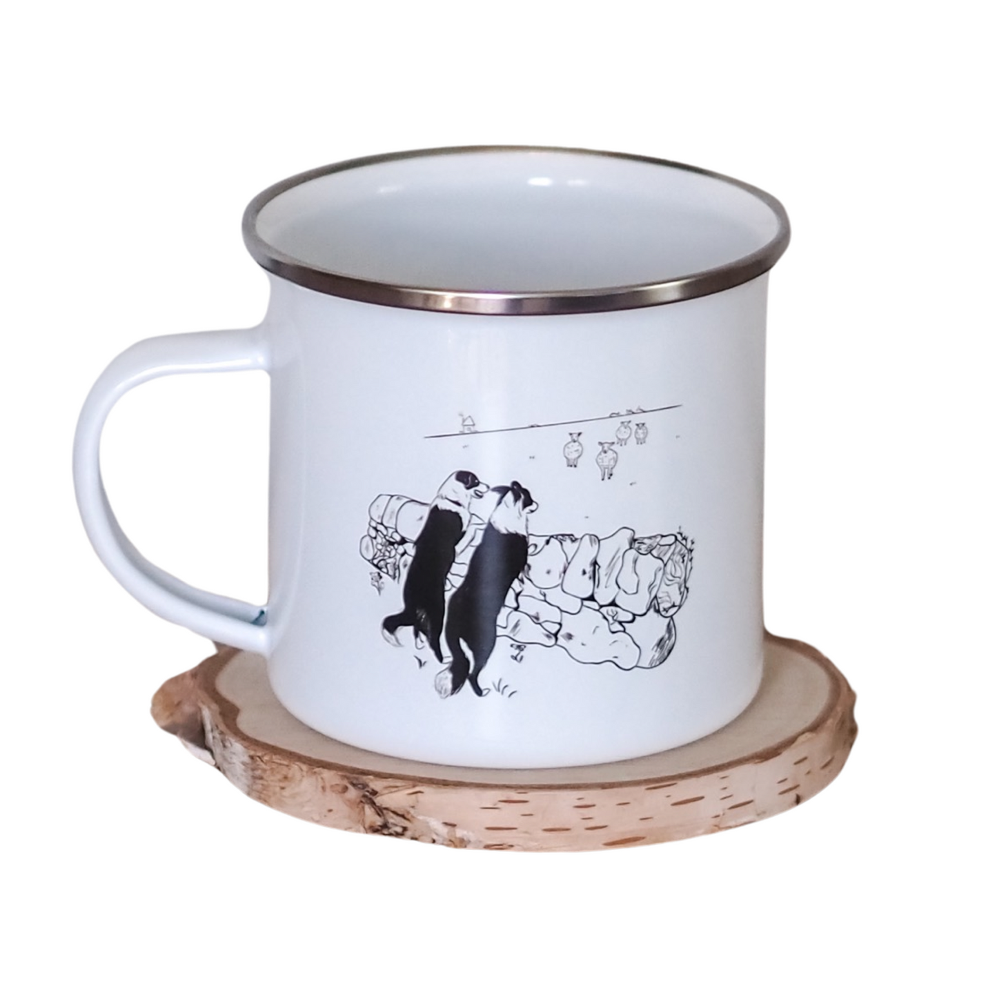 Unique Border Collie Camper Mug Featuring our own Artwork