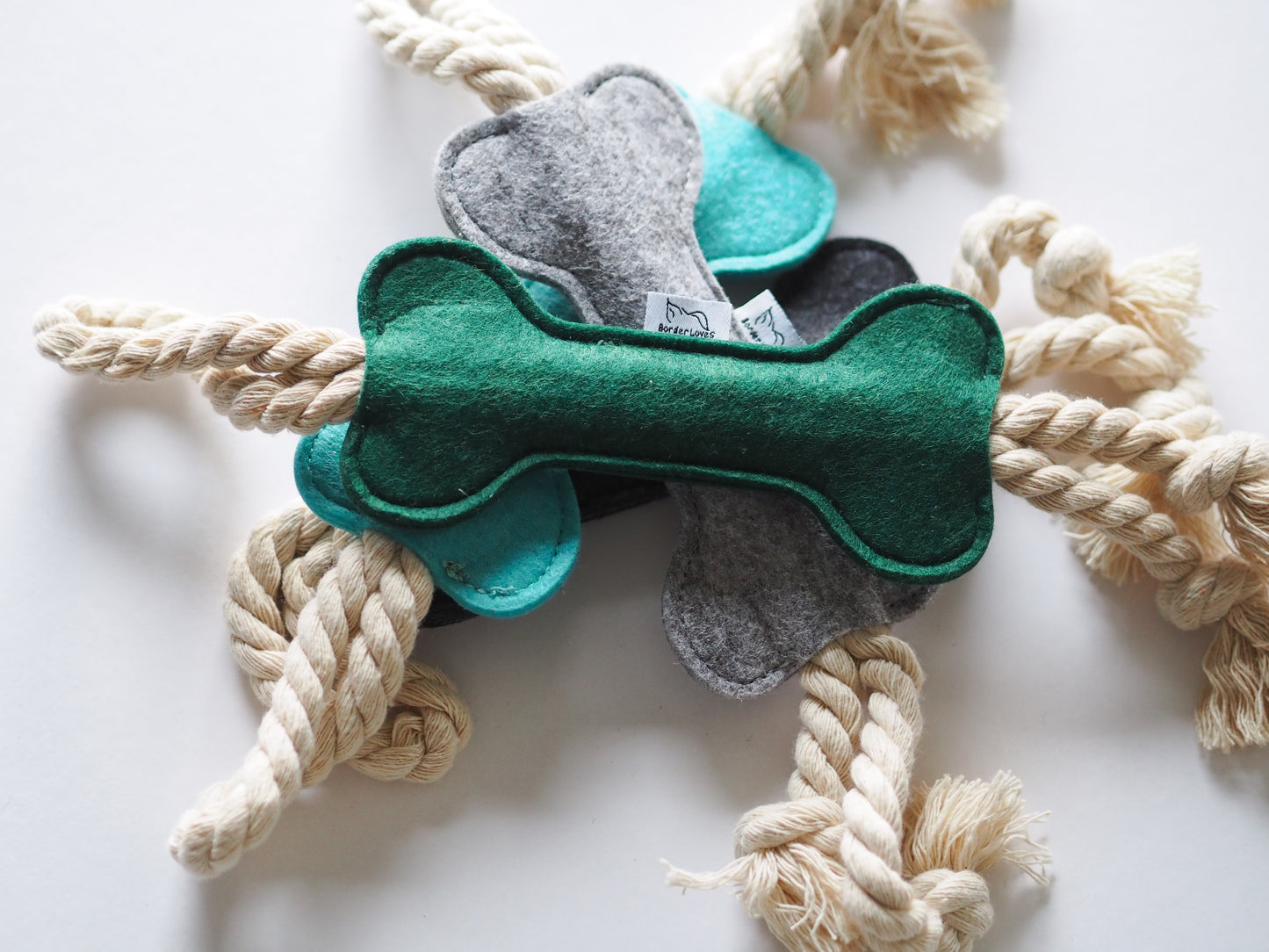 4 for 3 Felt Rope Dog Toys