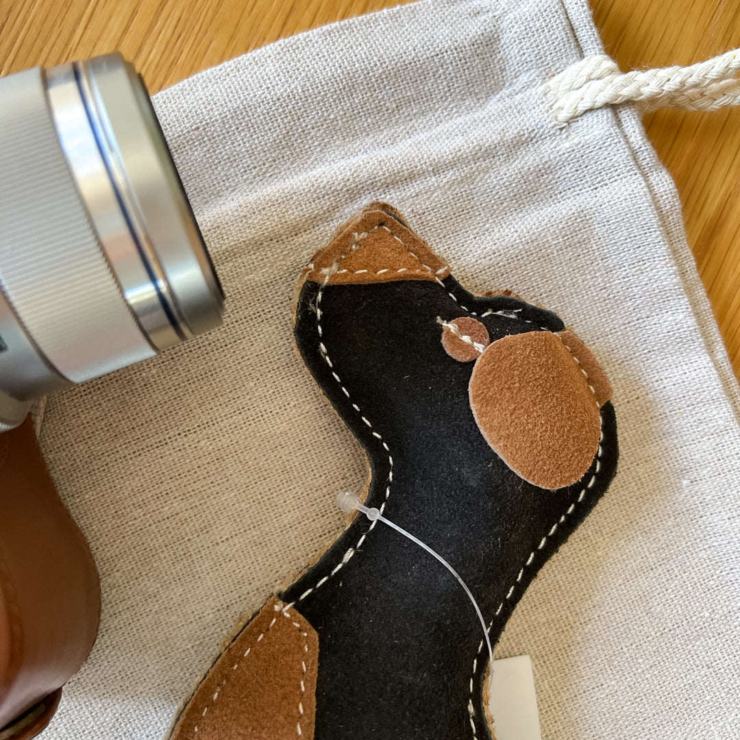Squeaky Suede Dachshund ‘Dudley’