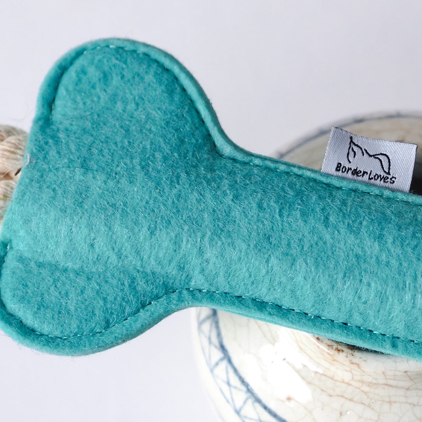 Wool Bone and Felt Rope Dog Toys