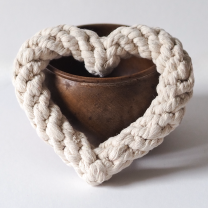 Natural Cotton Heart Rope Soft Chew Dog/Puppy Toy