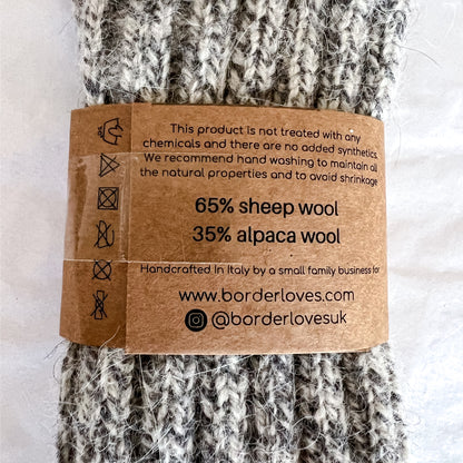 Natural Handmade Wool and Alpaca Wrist Warmers