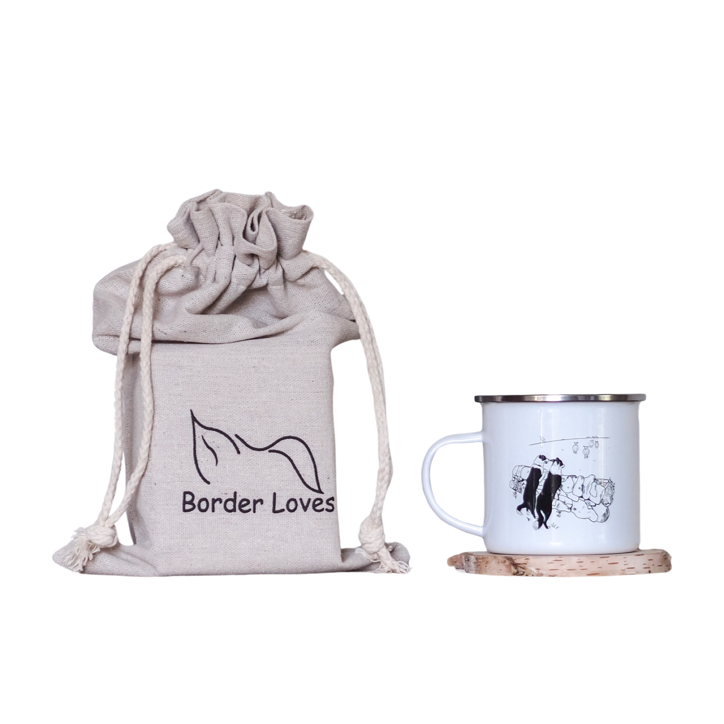 Uniquely Designed Border Collie Camper Mug