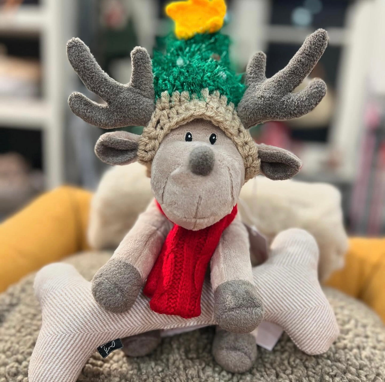 Luxury Plush and Squeaky Festive Reindeer