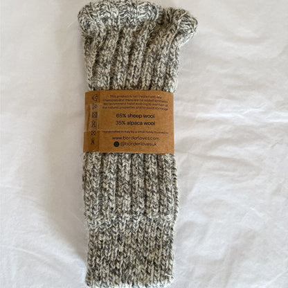 Natural Handmade Wool and Alpaca Wrist Warmers