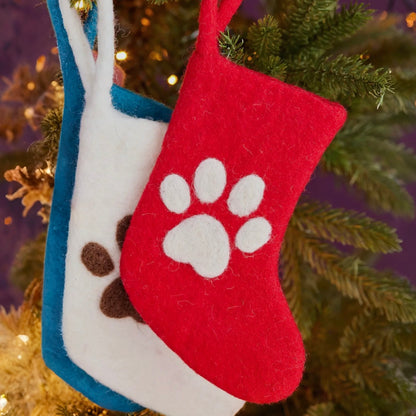 Felt Paw Mini Dog Stocking