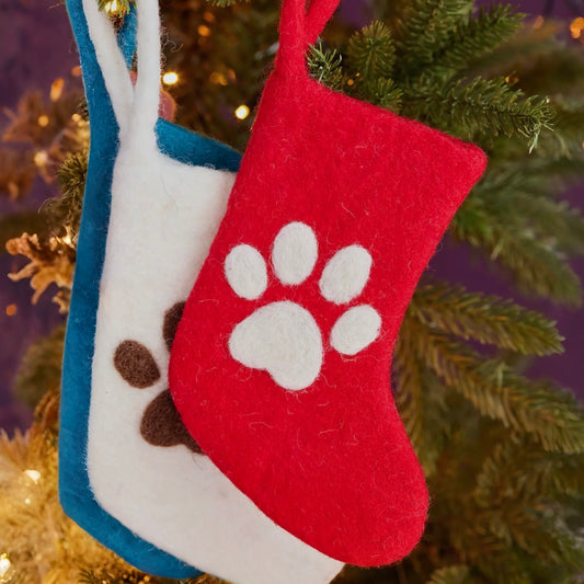 Felt Paw Mini Dog Stocking