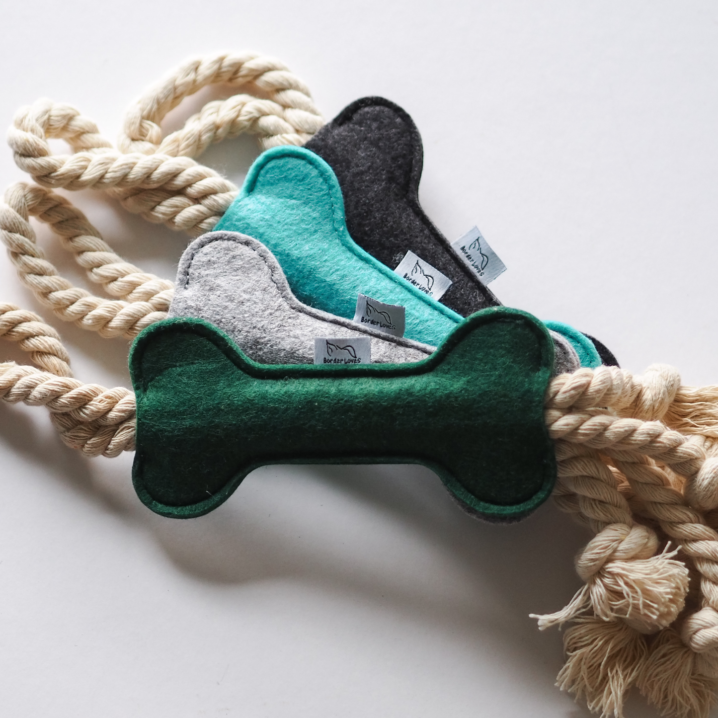 Natural Felt Rope Dog Toy