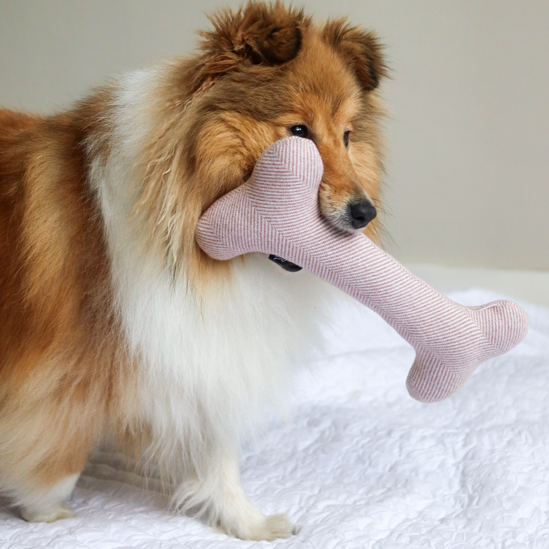 Handmade Luxury Wool Bone Comforting Dog Toy