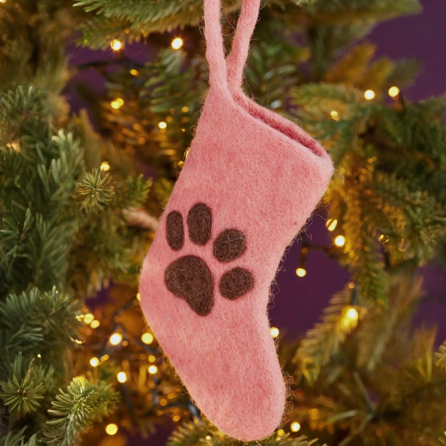 Felt Paw Mini Dog Stocking