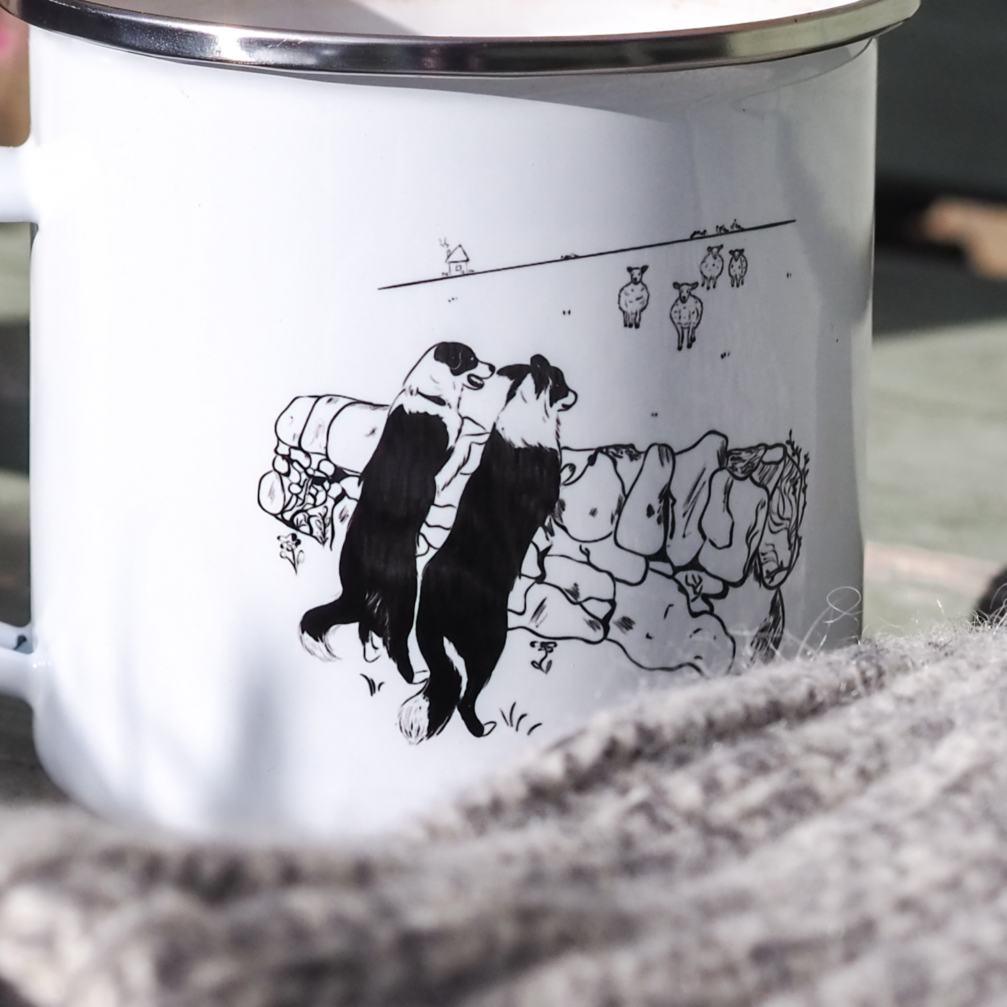 Uniquely Designed Border Collie Camper Mug