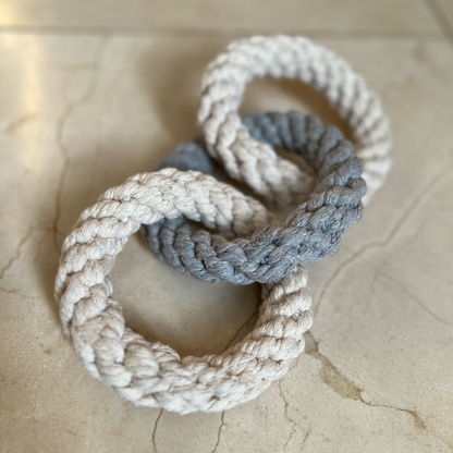 Tri Ring Natural Rope Dog Toy