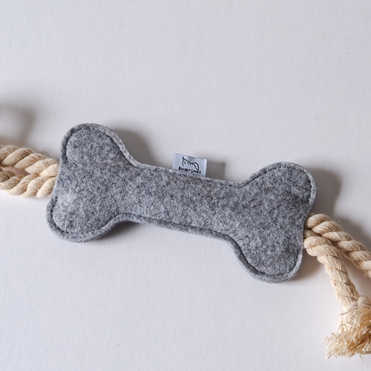 Natural Felt Rope Dog Toy