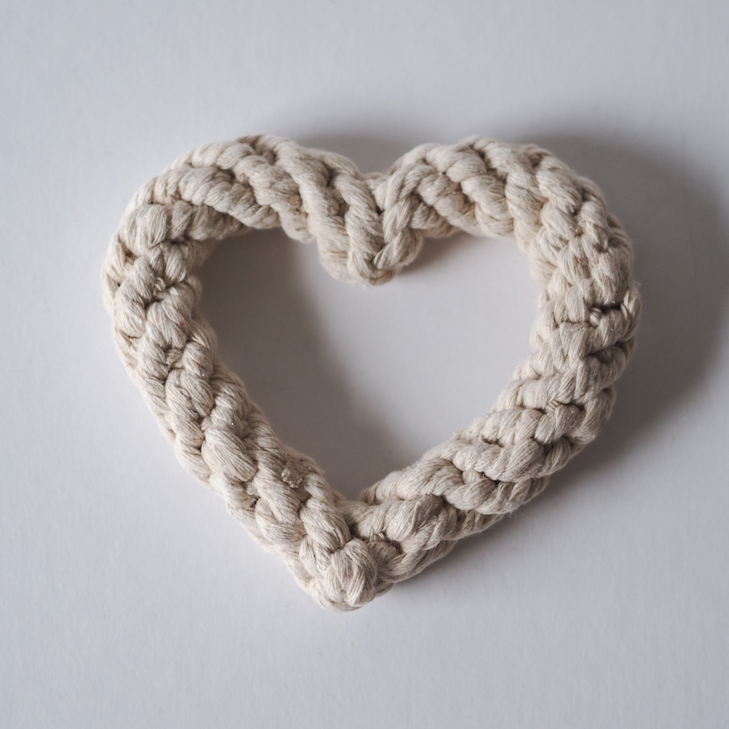 Natural Cotton Heart Rope Soft Chew Dog/Puppy Toy