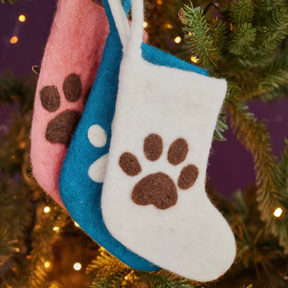 Felt Paw Mini Dog Stocking