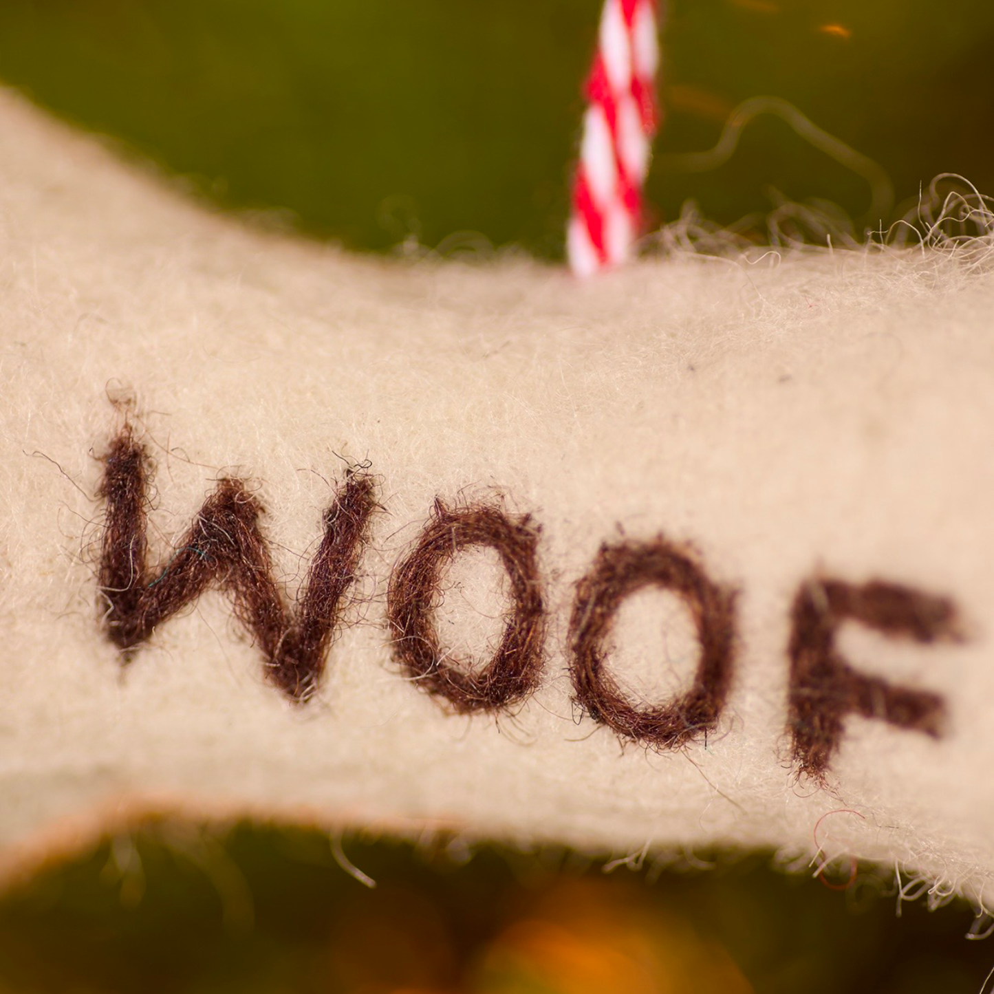 Felt Woof Bone Christmas Tree Decoration