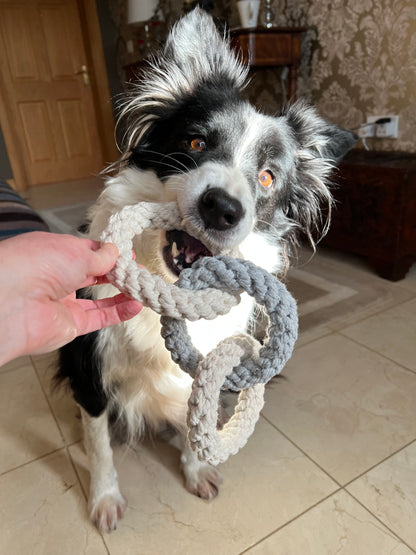 Tri Ring Natural Rope Dog Toy