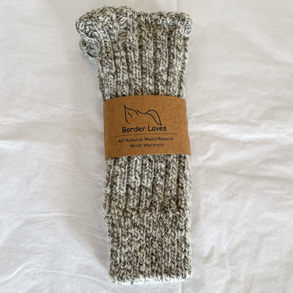 Natural Handmade Wool and Alpaca Wrist Warmers