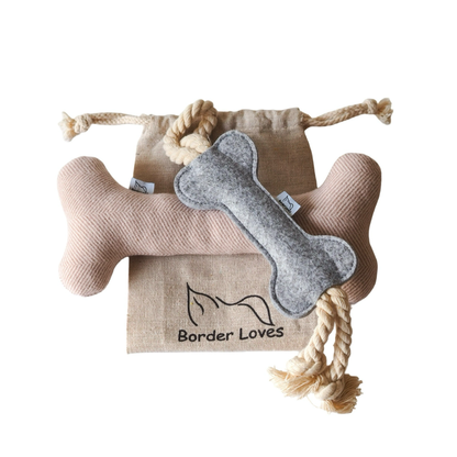 Wool Bone and Felt Rope Toys