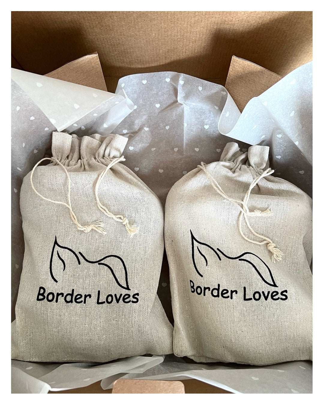 images of the gift bags used by Border Loves