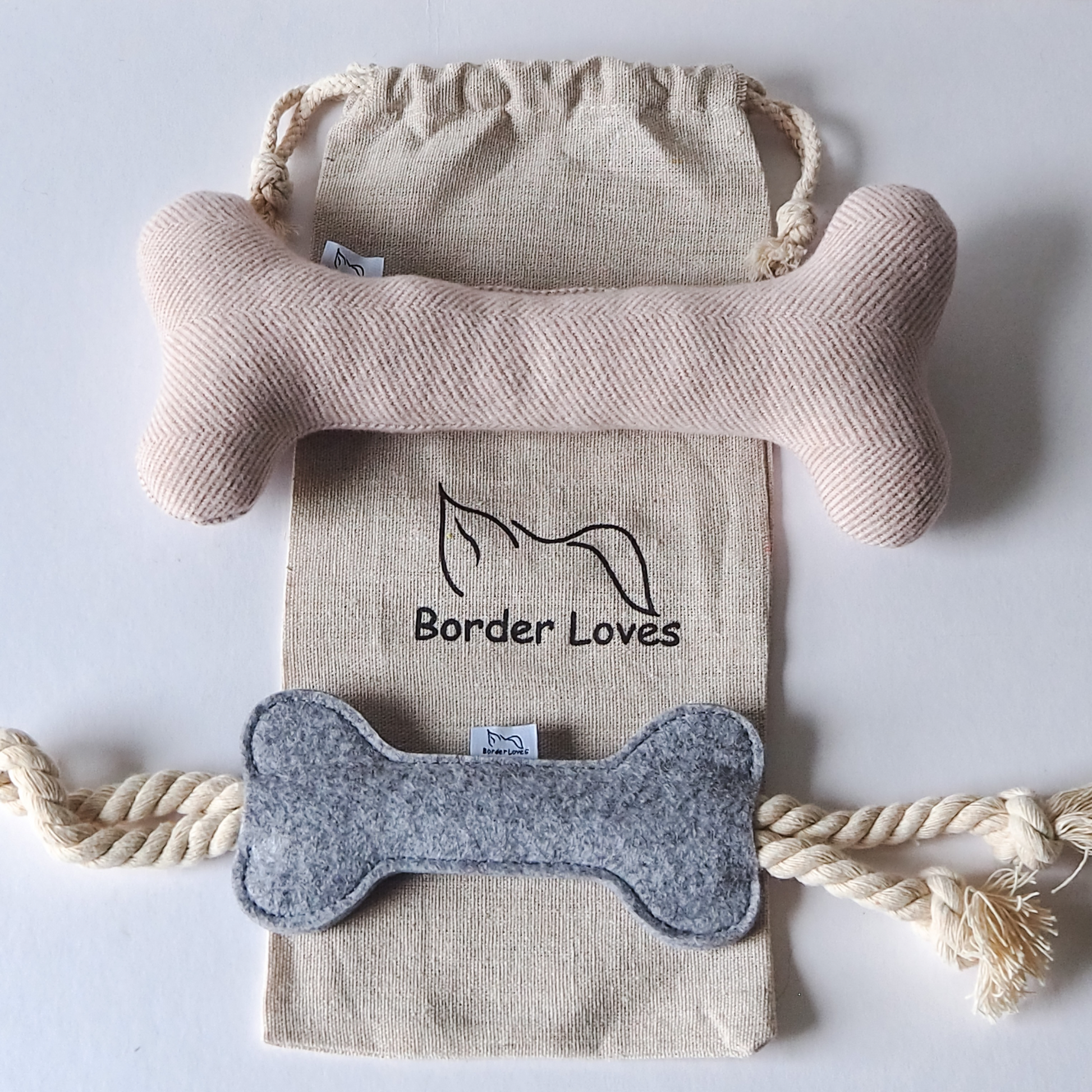 Personalized Dog Toy with Rope and Squeaker