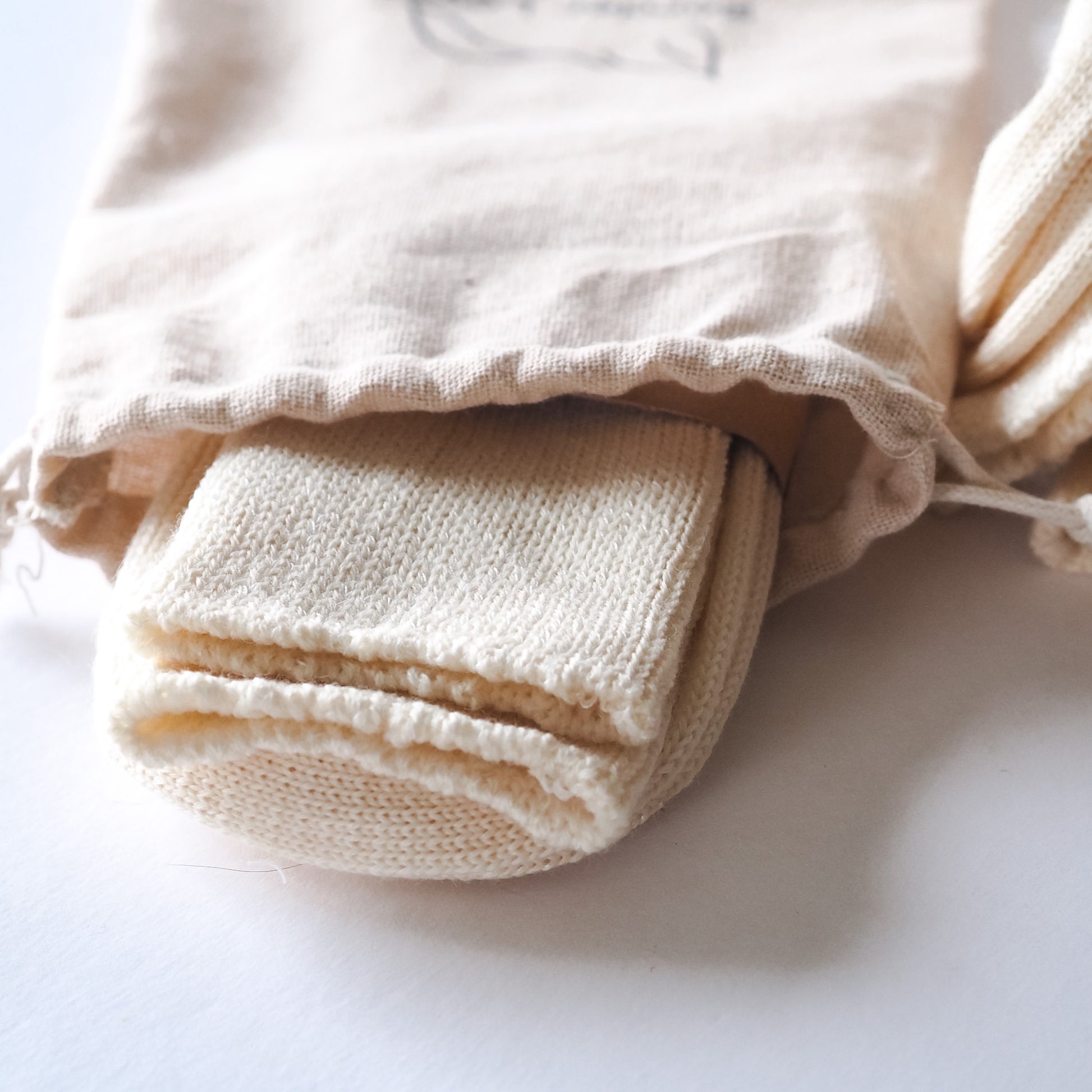Luxury All natural Socks from Border Loves in Cotton drawstring gift bag