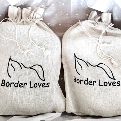 sustainable packaging cotton branded gift bags from Border Loves