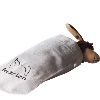 Border Loves Sustainable Cotton Branded Gift Bag containing Luxury  Squeaky Sheep Dog Toy