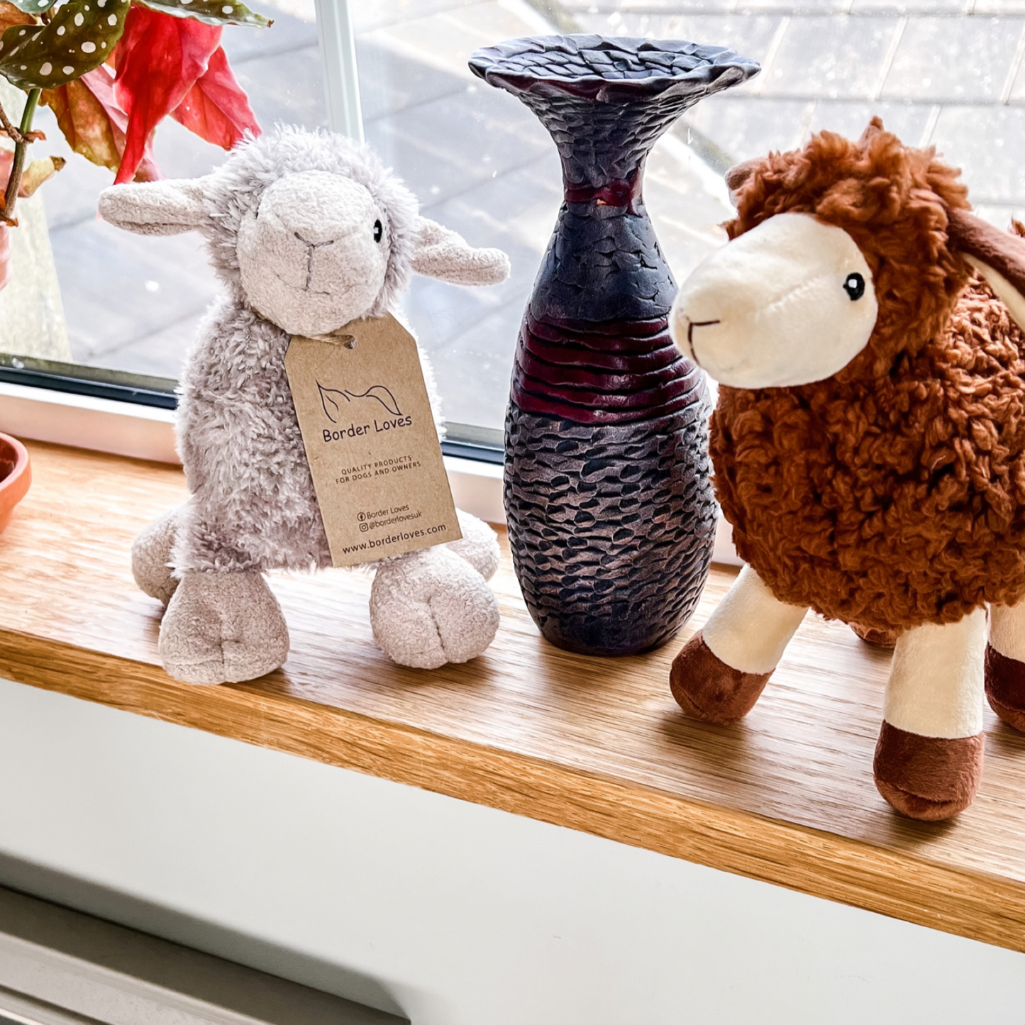 Luxury Squeaky Sheep Dog Toy Border Loves