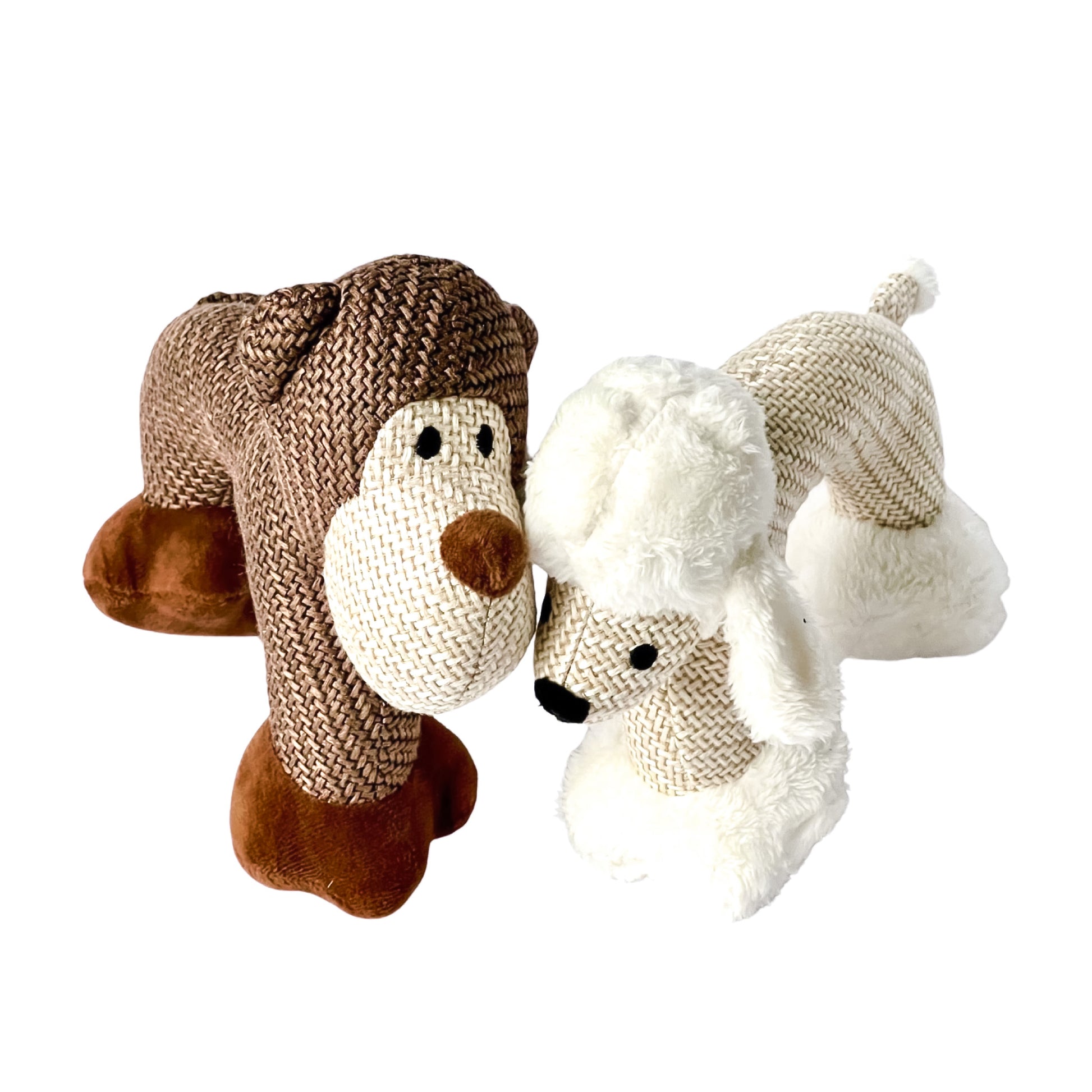 Squeaky monkey and Squeaky sheep luxury dog toys from Border Loves